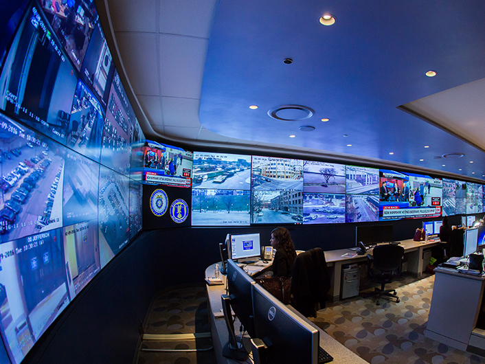 tv control room monitors